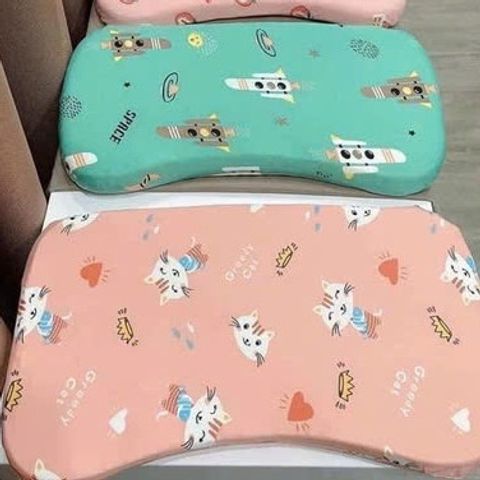 Gối nằm cao su non chống méo đầu, dùng cho bé đi học mềm mại, êm ái