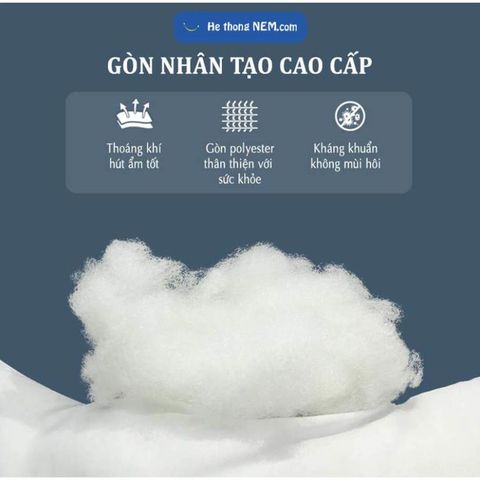 Bộ Hai Ruột gối đầu 40x60cm ruột gối bông gòn trắng cao cấp-Combo 2 gối nằm gòn cao cấp Siêu Êm ái