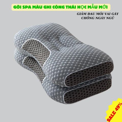 Gối ngủ Spa chống đau vai gáy vải bông chống ngáy, giúp cải thiện giấc ngủ