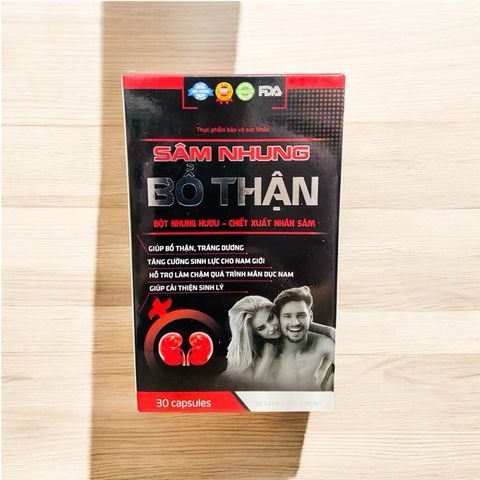 Thực phẩm Sâm Nhung Bổ Thận tăng cường sức khoẻ cho nam giới (Chai 30 viên)