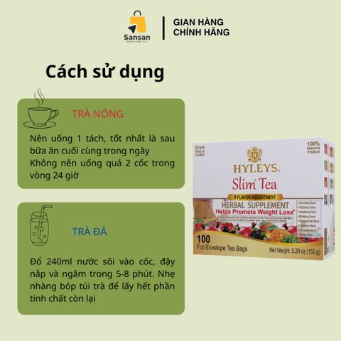 Trà thảo mộc HYLEYS - Nội địa Mỹ