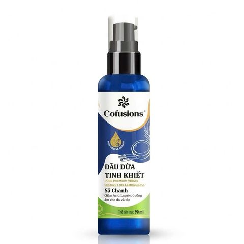 Dầu dừa tinh khiết mỹ phẩm hương sả chanh Cofusions - Chai 90ml - Coconut Oil