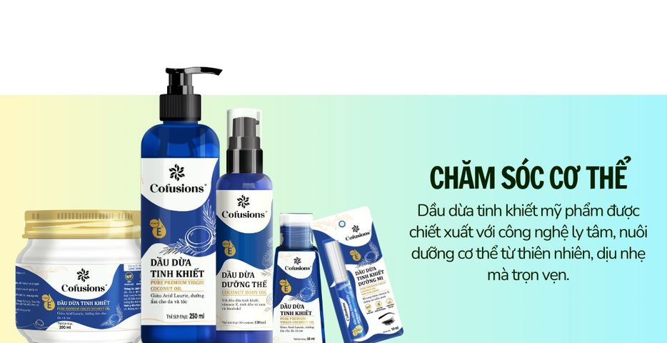 [NHÃN MỚI CFS] Dầu dừa tinh khiết mỹ phẩm Cofusions - Chai 50ml - Coconut Oil
