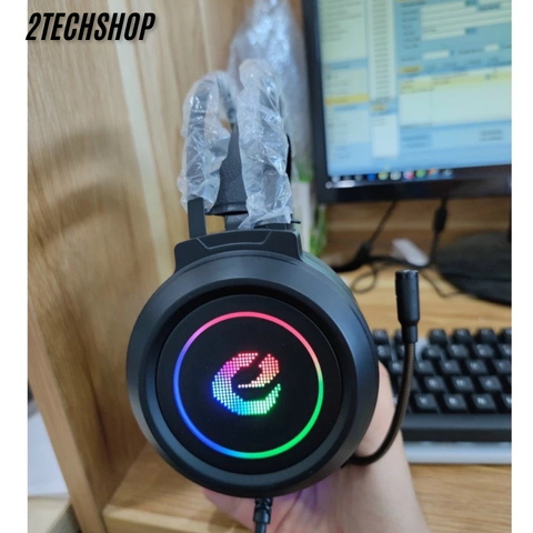 Tai Nghe Máy Tính Chụp Tai Gaming Chữ E - Âm Bass Cực Căng, Ốp Da Êm Ái, BH 12T