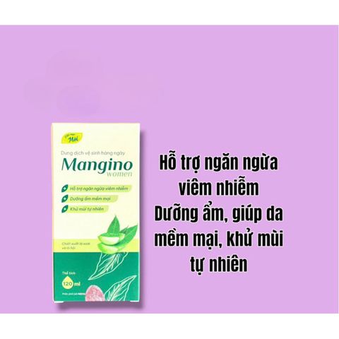 Dung dịch vệ sinh lá xoài Mangino làm giảm ngứa ,phòng ngừa bệnh phụ khoa(Chai 120ml)