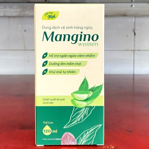 Dung dịch vệ sinh lá xoài Mangino làm giảm ngứa ,phòng ngừa bệnh phụ khoa(Chai 120ml)