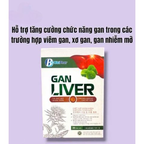 Viên uống Gan LIVER có cà gai leo hỗ trợ bảo vệ gan tối ưu (Chai 30 viên)