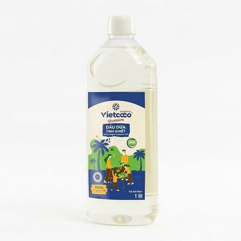 Dầu dừa tinh khiết Organic VIETCOCO chai PET 1 lít