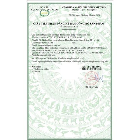 Viên Uống Bổ Não Vitatree Ginkgo Plus 9500 + CoQ10 50mg – Hỗ Trợ Trí Nhớ, Tuần Hoàn Não – 60 Viên
