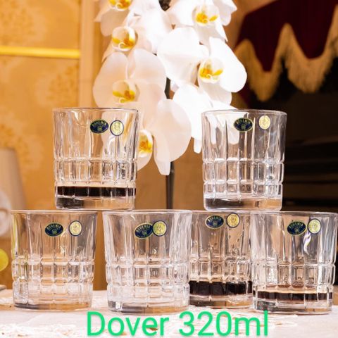 Set 6 cốc pha lê Bohemia Dover 320ml