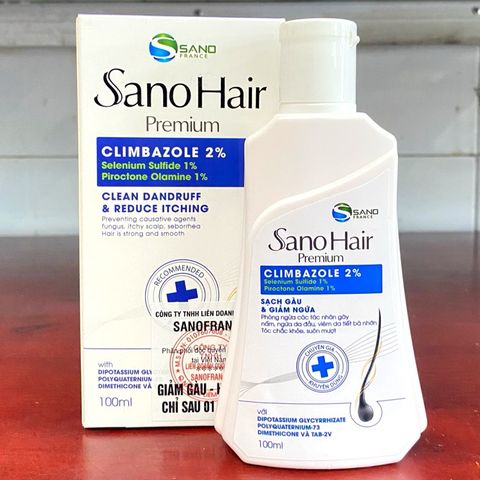 Dầu gội Sano Hair hỗ trợ giảm gàu,nấm ngứa da đầu (Chai 100ml)