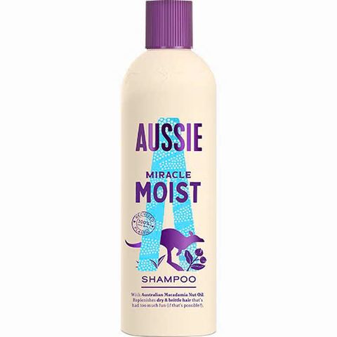 Dầu Gội Aussie giúp dưỡng ẩm làm mềm mượt tóc khô xơ, giúp tóc bồng bềnh Miracle Shampoo Moist 300ml chính hãng