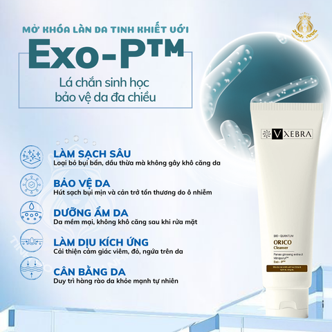 Sữa rửa mặt đa năng sạch sâu bụi mịn PM2.5, ô nhiễm, dầu thừa. Dưỡng ẩm, làm dịu mụn, kích ứng. Chống oxy hóa. Dùng được cho mọi  loại da ORICO VXEBRA 100g/tuýp 647790