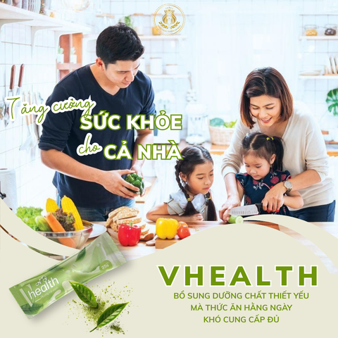 Ngũ cốc dinh dưỡng vị match VHEALTH bản nâng cấp, vị ngon hơn. Tăng cường sức khỏe, miễn dịch. Hỗ trợ tiêu hóa khỏe (20 gói x 25g/gói) 647796