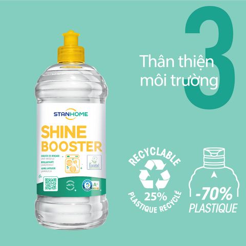 Nước làm bóng,trợ xả cho máy rửa bát Stanhome Shine Booster  750ml