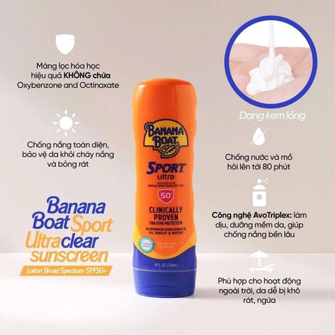 Kem chống nắng Banana Boat (Set 2 chai của Mỹ)