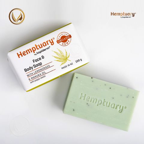 Xà phòng tắm và rửa mặt HGD giúp sạch da, giảm mụn Hemptuary Face and Body Soap 100g