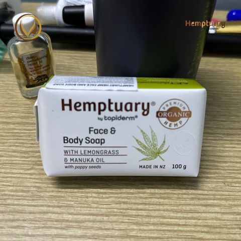 Xà phòng tắm và rửa mặt HGD giúp sạch da, giảm mụn Hemptuary Face and Body Soap 100g