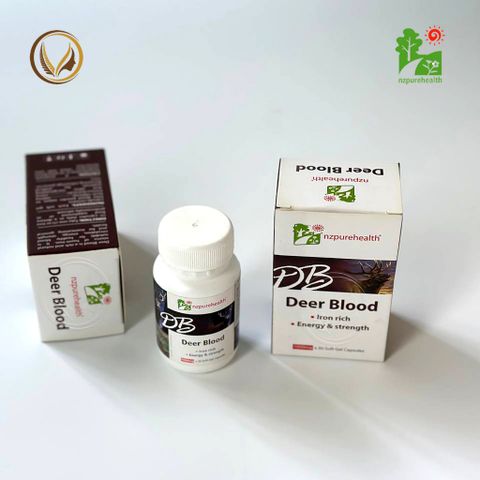 Viên uống máu hươu bổ máu, cấp sắt NZ Pure Health Deer Blood 100 viên