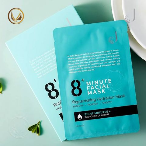 Mặt nạ dưỡng ẩm cấp tốc 8 phút Jema Rose 8+ Minute Replenishing Hydration Mask 7 miếng x 25ml