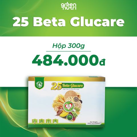 Sữa Hạt Ngũ Cốc 25 Beta Glucare - Hỗ Trợ Tiểu Đường, Thuần Chay, Không Đường, Hộp 300g (12 Gói)