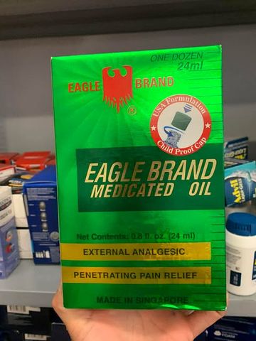 Dầu xanh con ó mỹ Con Ó của Mỹ Eagle Brand Medicated Oil One Dozen nguyên hộp