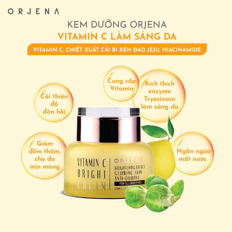 Kem Dưỡng Ẩm Orjena Vitamin C 50ML - Làm Sáng Da, Giảm Thâm, Chăm Sóc Da Tự Nhiên Hàn Quốc