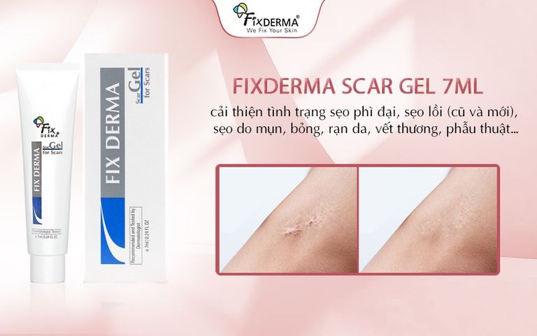 Kem bôi Fixderma Scar Gel hỗ trợ làm mờ vết sẹo, dưỡng ẩm da (7ml)