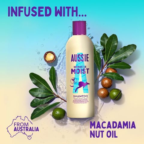 Combo gội xả Aussie giúp dưỡng ẩm làm mềm mượt tóc khô xơ, giúp tóc bồng bềnh Miracle Shampoo Moist 300ml 648008