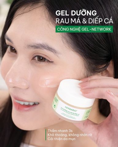 Gel Dưỡng Rau Má & Diếp Cá Thuần Chay Herbario 30ml