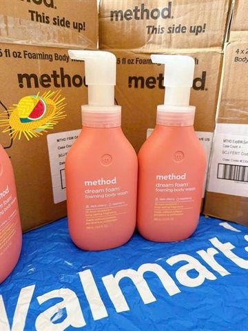 Sữa Tắm Tạo Bọt Method Dark Cherry + Raspberry 399ml – làm sạch dưỡng ẩm da