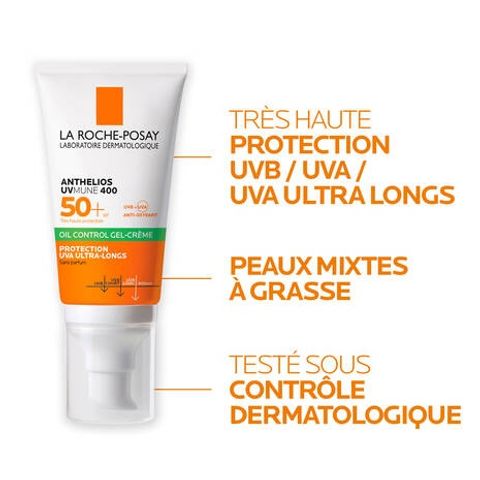 (Chai 50ml) Kem Chống Nắng Kiểm Soát Dầu La Roche-Posay Anthelios XL Dry Touch Gel-Cream SPF 50+ UVB & UVA Chính Hãng 740841