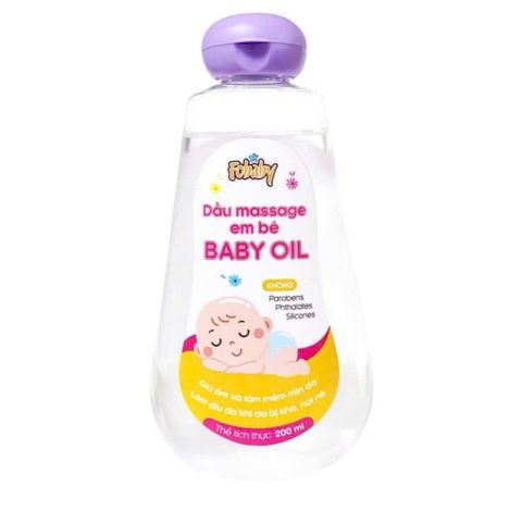 Fobaby Dầu Massage em bé Baby Oil - Dịu nhẹ từng chạm, mịn màng từng giây 200ml 651818