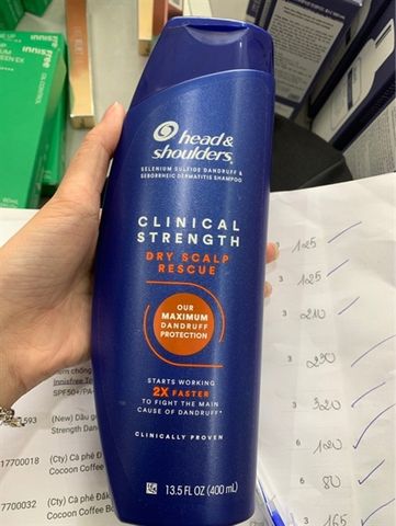 Dầu gội Head & Shoulders Clinical Strength 400ml – làm sạch da đầu chuyên sâu 652171