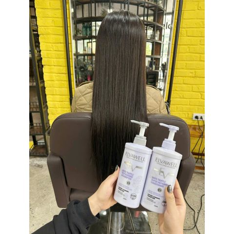 Dầu Gội Xả ELVAWELL Tím Phục Hồi Hư Tổn, Siêu Mềm Mượt, Hương Nước Hoa 1000ML