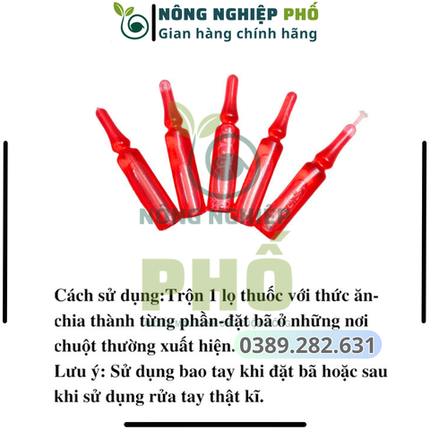 [SIÊU HIỆU QUẢ] COMBO 100 Lọ Chuột Nước Đỏ hàng nội địa Trung Quốc. Trừ sạch nhanh tất cả các loại chuột cam kết hiệu quả ngay sau 1 lần sử dụng