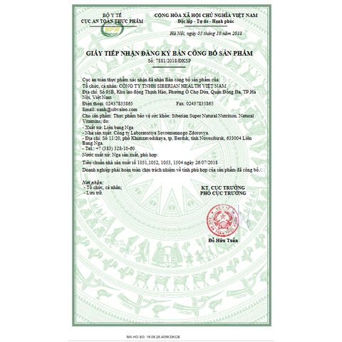 [ 500469 - Siberian ] Siêu vitamin thực phẩm bảo vệ sức khỏe Siberian Super Natural Nutrition. Natural Vitamins