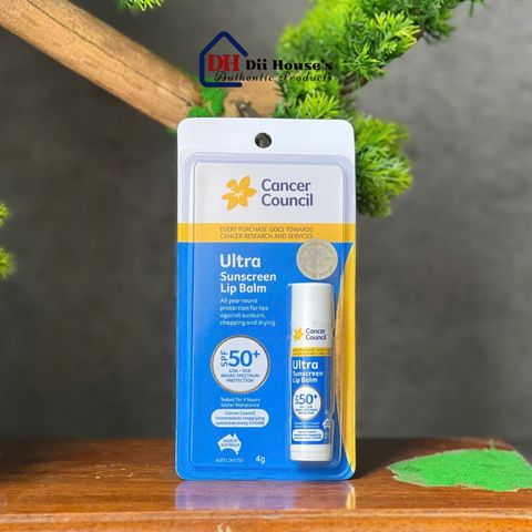 [Nhập khẩu] Son Dưỡng Môi Chống Nắng Cancer Council Ultra Sunscreen Lip Balm SPF50+ 4g.