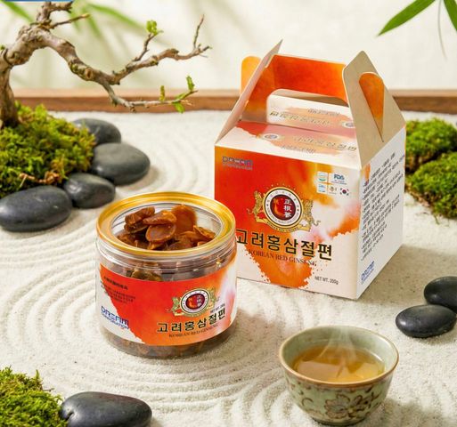 Hồng Sâm Lát Tẩm Mật Ong Hàn Quốc 200g - Bổ Dưỡng Sức Khỏe, Tăng Cường Miễn Dịch, Ngăn Ngừa Lão Hóa, Thảo Mộc Tự Nhiên