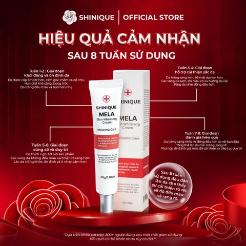 SHINIQUE MELA Skin Whitening Cream - Kem Dưỡng Da Hỗ Trợ Cải Thiện Nám và Không Đều Màu, Dưỡng Sáng Da - 30g