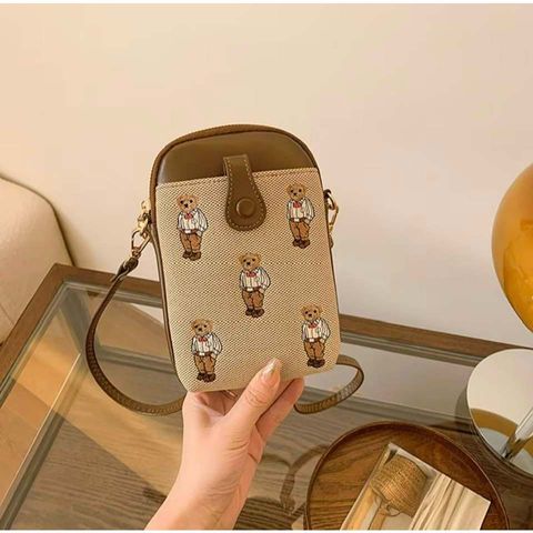 Túi đựng điện thoại nữ BEIBAOBAO, phong cách thường ngày dễ phối đồ nhỏ và nhẹ, thêu