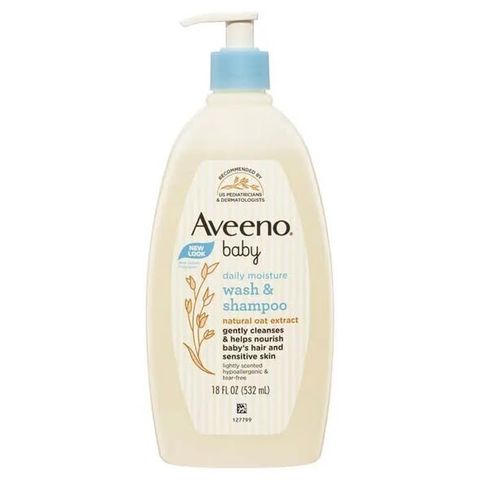 Sữa tắm gội Aveeno Baby Daily Moisture 532ml – làm sạch nhẹ, dưỡng ẩm da bé