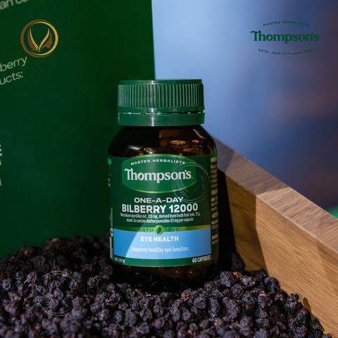 Viên uống bổ mắt và hỗ trợ mao mạch mắt Thompson’s One-A-Day Bilberry 12000mg 60 viên