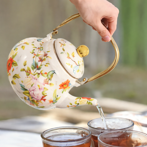 Ấm Trà Cà Phê Hoa Văn Truyền Thống Cao Cấp