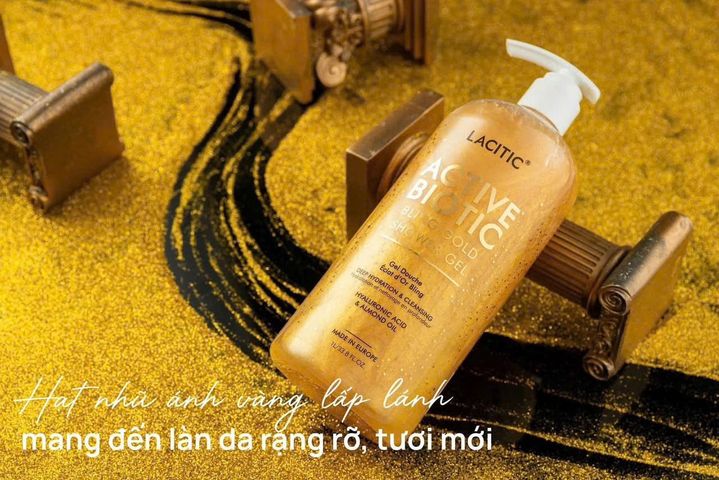 Sữa tắm Lacitic Bling bling vàng óng ánh , size đại hẳn 1 Lít