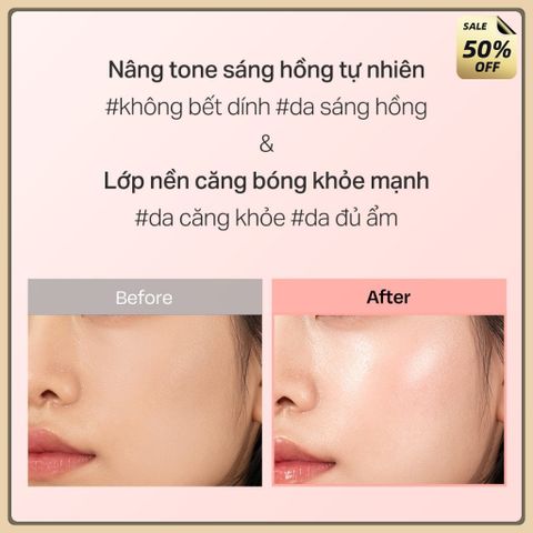 Kem chống nắng nâng tông da Waterfull Tone-up Sun Cream SPF 50+ 50ml - [d'Alba Official]