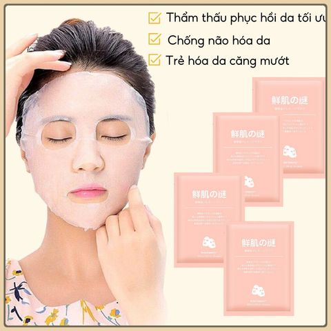 (combo 3 hộp) Mặt Nạ Dưỡng Da, Mặt Nạ Thuỷ Tinh Thạch Dưỡng Trắng Cấp Ẩm Da Bổ Sung COLLAGEN, Mặt Nạ Nhau Thai Cừu
