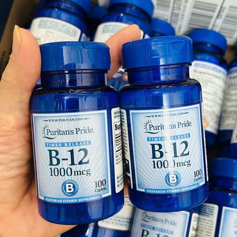 Bổ máu thuần chay Puritan’s Pride Vitamin B12 1000mcg 100 viên