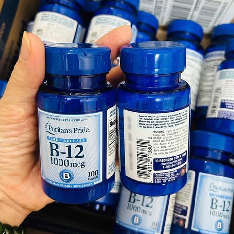 Bổ máu thuần chay Puritan’s Pride Vitamin B12 1000mcg 100 viên
