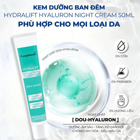 Kem Dưỡng Ẩm Ban Đêm Compliment Hydralift Hyaluron
